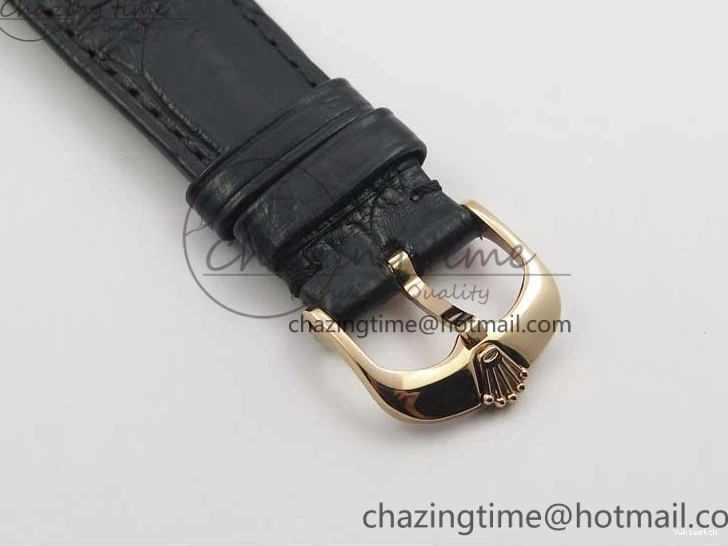 Markers Edition on Date BP Real Stick Cellini Black SA3165 RG 50519 Best Black Maker Dial Strap Leather 0725